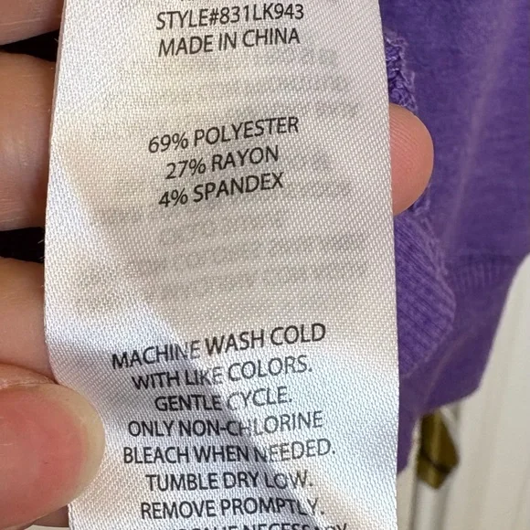 Eddie Bauer Purple Hoodie Pullover Thumb Holes Stretch Activewear Top 14 Large - Picture 6 of 7